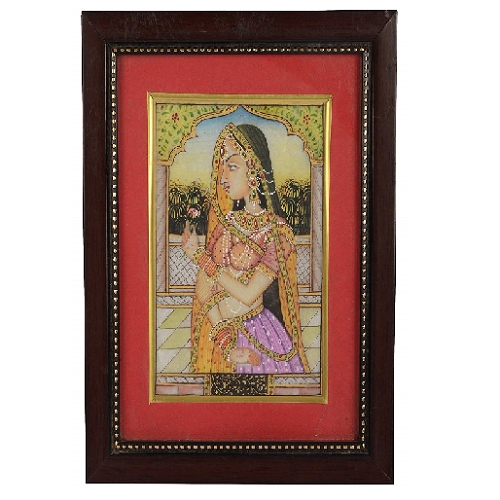 Jaipur Decorative platters Hand painted plate for home décor Table décor marble 9 inch makrana offers marble plate showpiece gift Rajasthani Woman